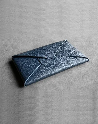 Cute Womens Green Leather Envelope Wallet Slim Clutch Purse Checkbook Long Wallet for Women