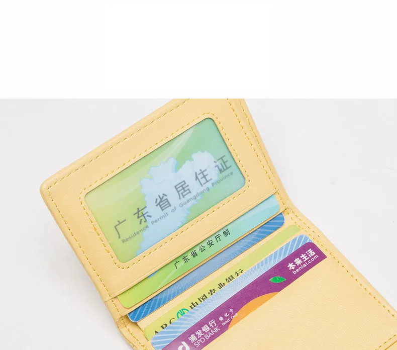 Cute Womens Pink Leather Small Wallet with Rivets Slim Billfold Small Wallet For Women