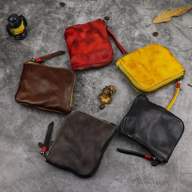 Dark Brown Leather Wallet Mens Zip Around Small Leather Zip Wallet Mens Wallets That Zip