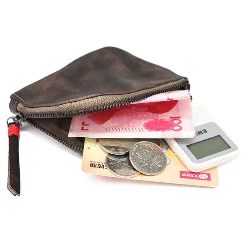 Dark Brown Leather Wallet Mens Zip Around Small Leather Zip Wallet Mens Wallets That Zip
