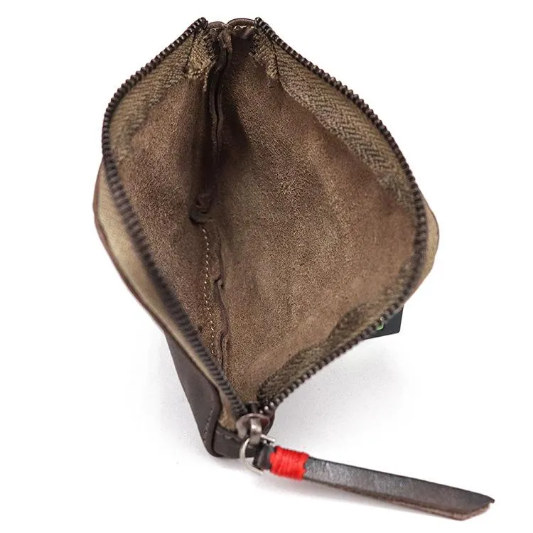 Dark Brown Leather Wallet Mens Zip Around Small Leather Zip Wallet Mens Wallets That Zip