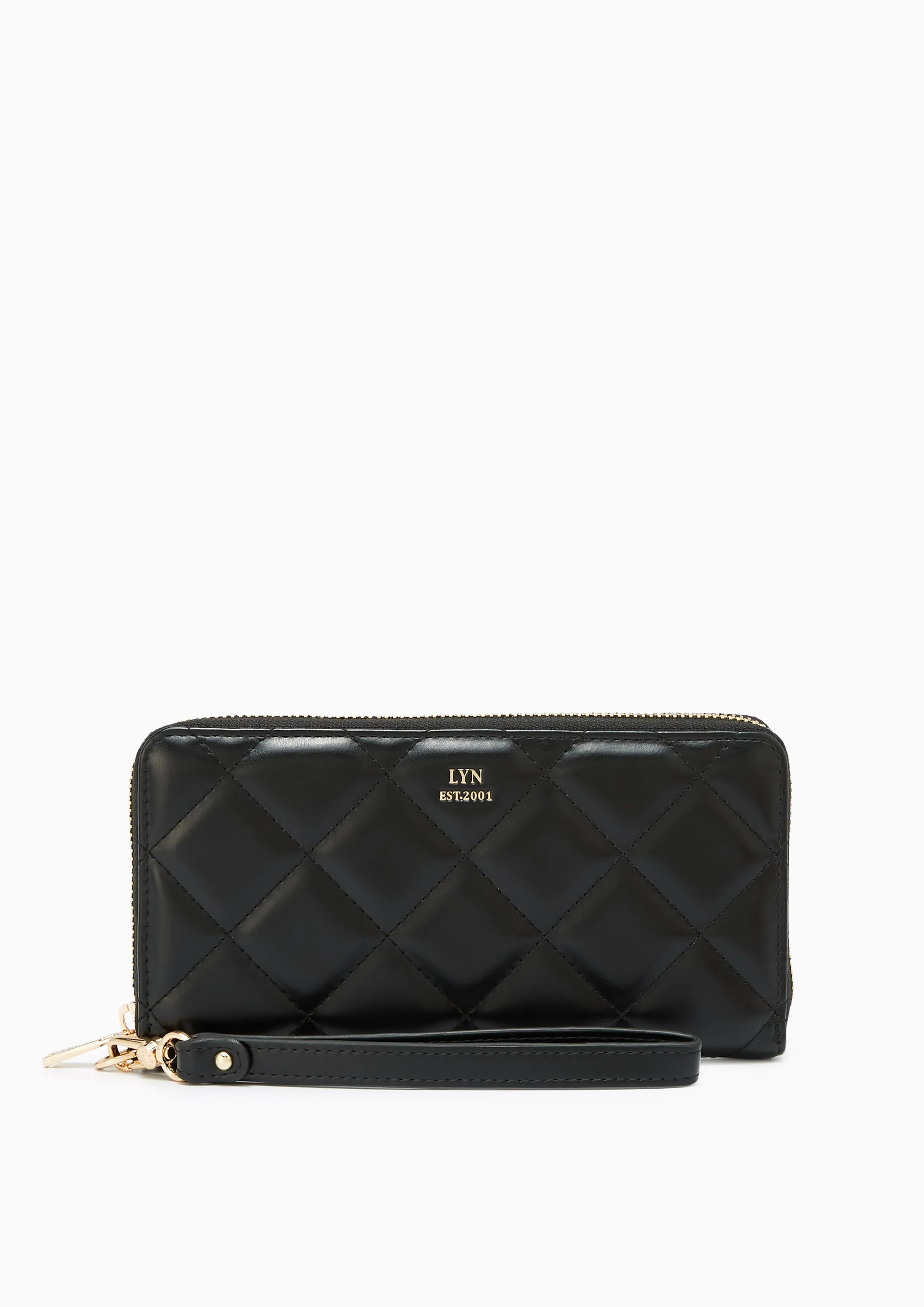 Essential Coin Con Quilt Long Wallet Black