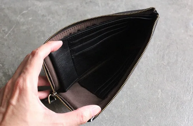 Fashion LEATHER Womens Long Clutch Wallet Zipper Slim Long Wallet FOR Women