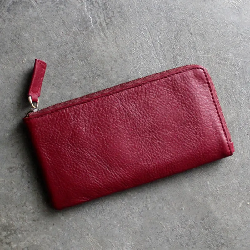 Fashion LEATHER Womens Long Clutch Wallet Zipper Slim Long Wallet FOR Women