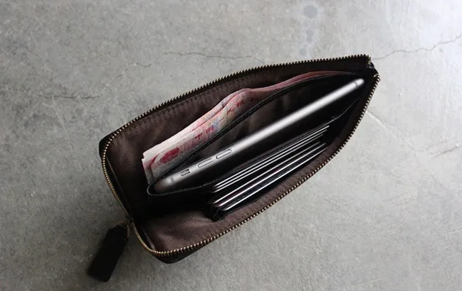 Fashion LEATHER Womens Long Clutch Wallet Zipper Slim Long Wallet FOR Women