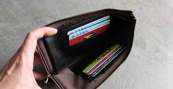 Fashion LEATHER Womens Long Clutch Wallet Zipper Slim Long Wallet FOR Women