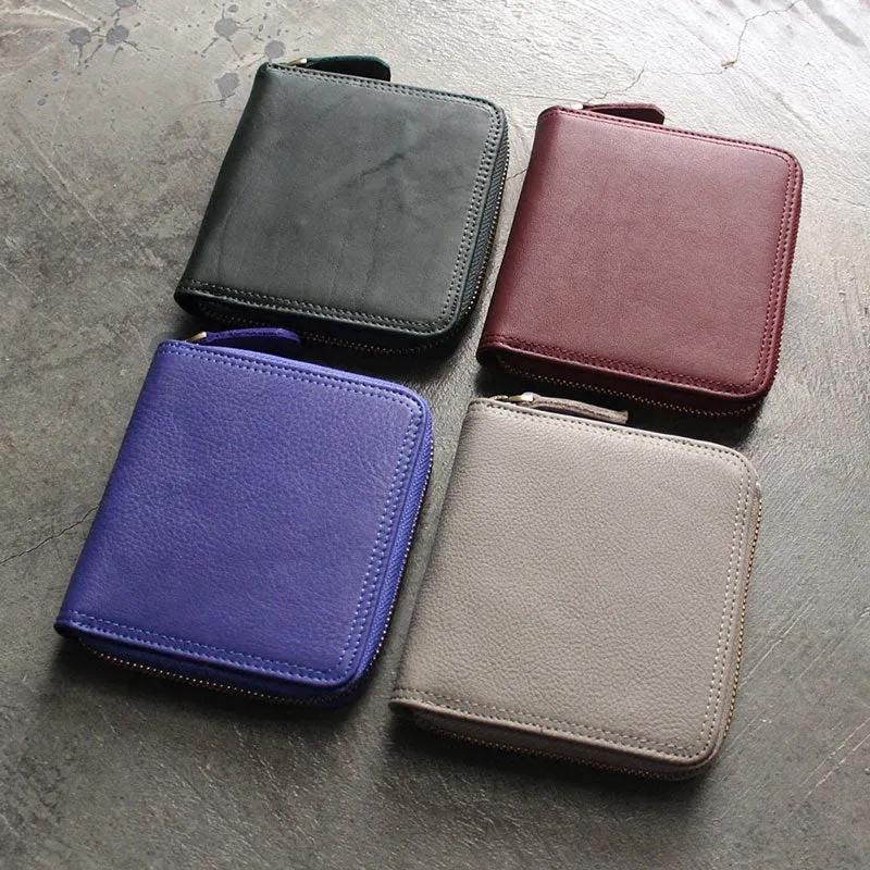 Fashion LEATHER Womens Small Wallet Bifold Zipper Cute Wallet FOR Women