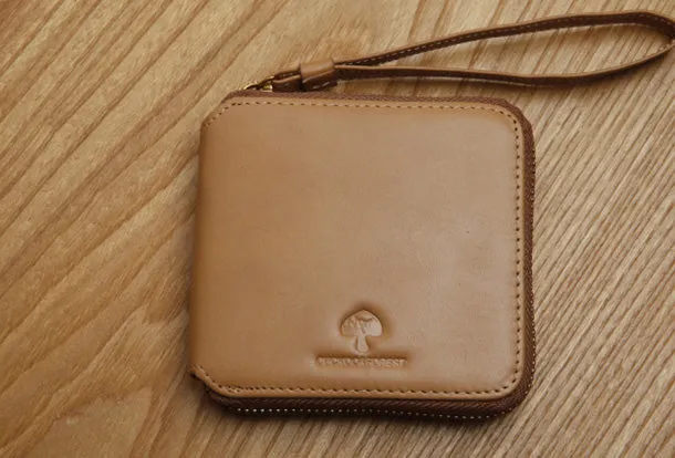 Genuine Leather Cute billfold Slim Zipper Wallet Card Holder Wallet Purse For Women Girl
