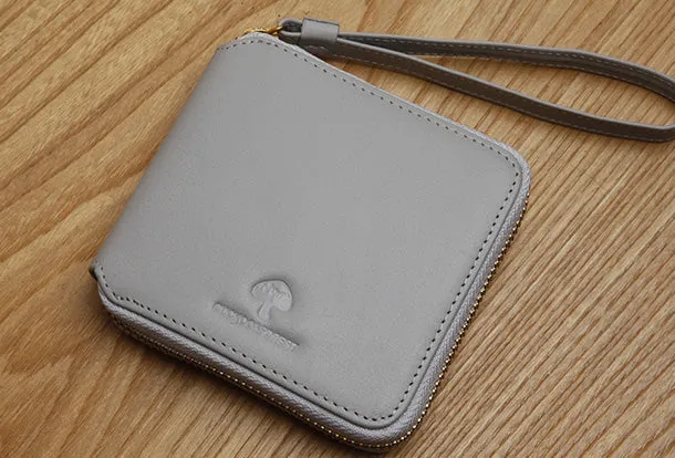 Genuine Leather Cute billfold Slim Zipper Wallet Card Holder Wallet Purse For Women Girl