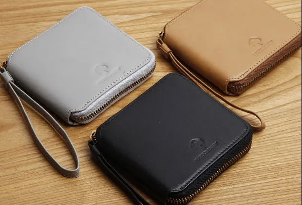 Genuine Leather Cute billfold Slim Zipper Wallet Card Holder Wallet Purse For Women Girl