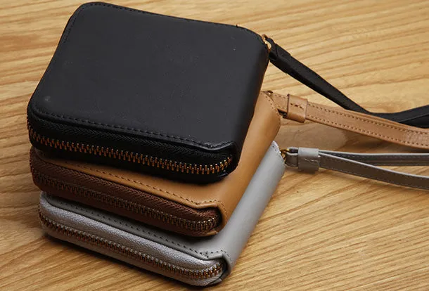 Genuine Leather Cute billfold Slim Zipper Wallet Card Holder Wallet Purse For Women Girl