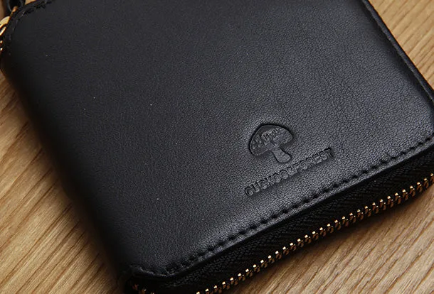 Genuine Leather Cute billfold Slim Zipper Wallet Card Holder Wallet Purse For Women Girl