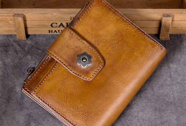 Genuine Leather Wallet billfold Wallet Vintage Wallet Purse Fo Women