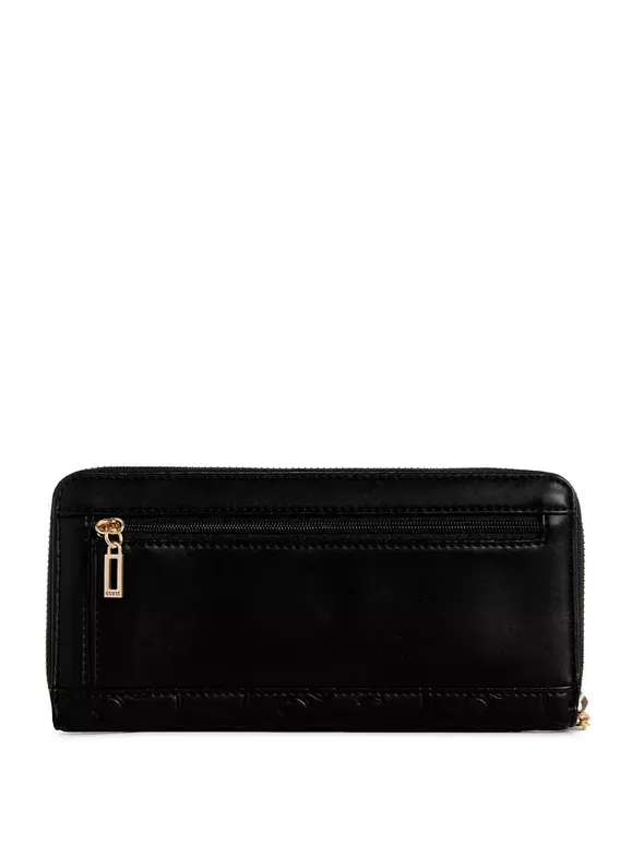 G.U.E.S.S Harleston Debossed Large Zip Wallet