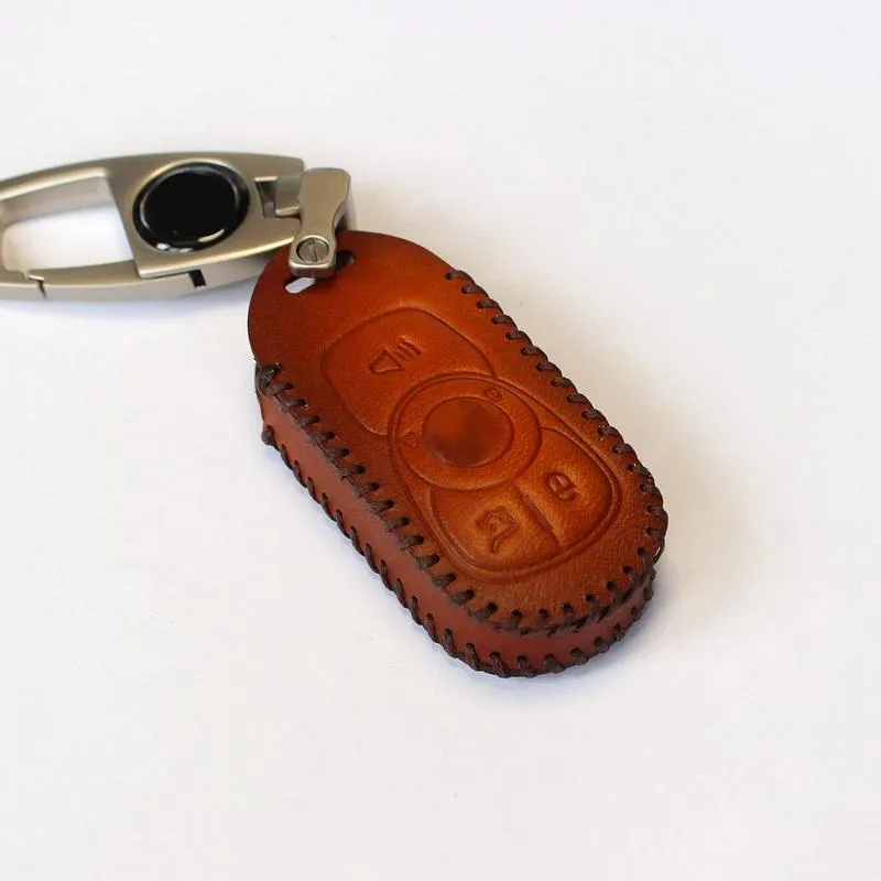 Handmade Brown Leather BUICK ENVISION Mens Car Key Case ENVISION Car Key Holder