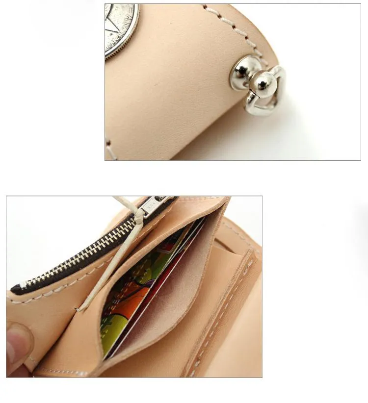 Handmade Cool Leather Small Biker Chain Wallet Mens billfold Chain Wallet