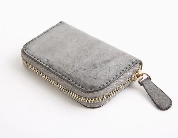Handmade Cute LEATHER Womens Zipper Key Wallet Leather Key Holders FOR Women
