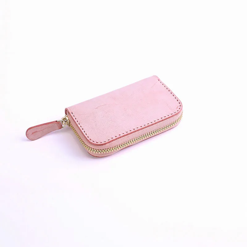 Handmade Cute LEATHER Womens Zipper Key Wallet Leather Key Holders FOR Women