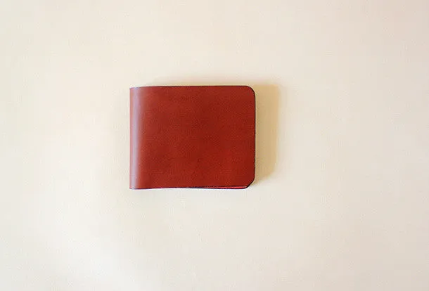 Handmade fashion red cute leather billfold ID card holder bifold wallet for women/lady girl