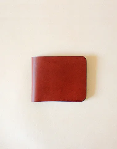 Handmade fashion red cute leather billfold ID card holder bifold wallet for women/lady girl
