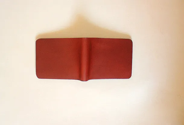 Handmade fashion red cute leather billfold ID card holder bifold wallet for women/lady girl