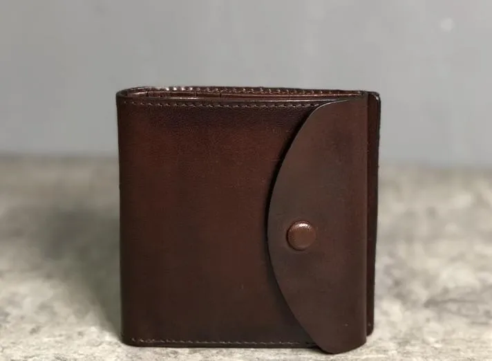 Handmade Genuine Leather Mens Cool Slim Leather Billfold Wallet Men billfold Wallets Bifold for Men