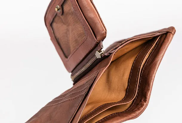 Handmade Genuine Leather Wallet billfold Leather Wallet Slim Bifold Wallet Bag For Women