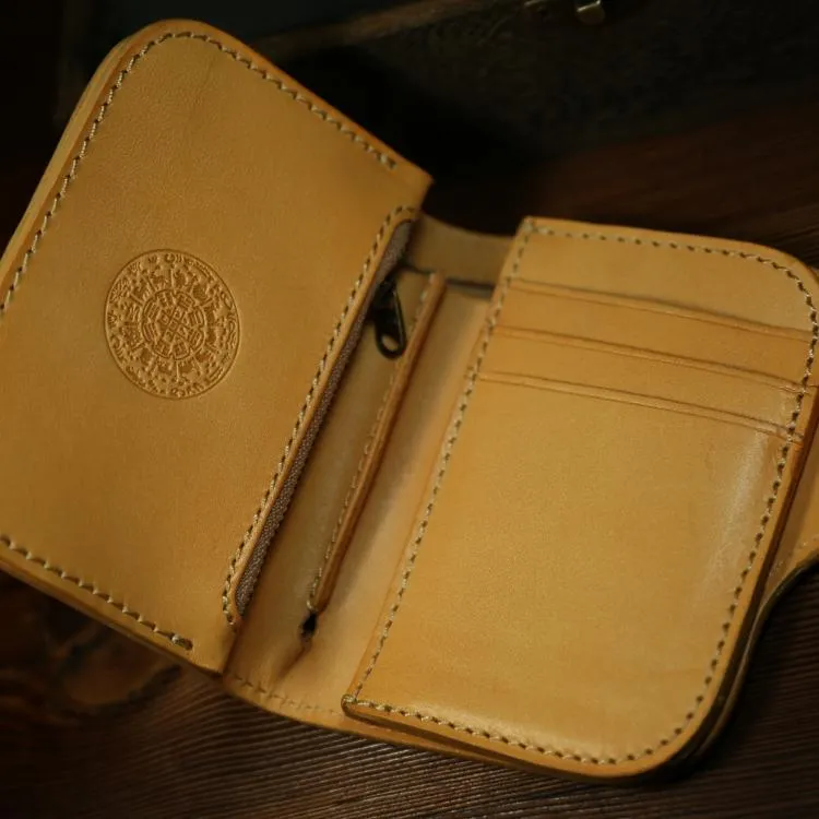 Handmade Leather Biker Wallet Mens Cool Chain Wallet Trucker Wallet with Chain