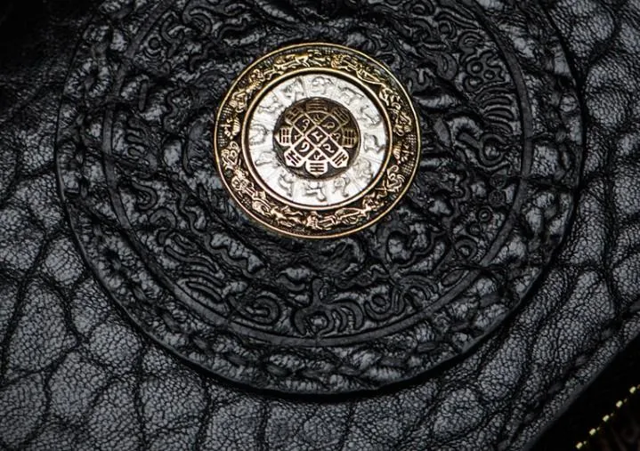 Handmade Leather Black Chain Wallet Mens Biker Wallet Cool Leather Wallet Long Wallets for Men