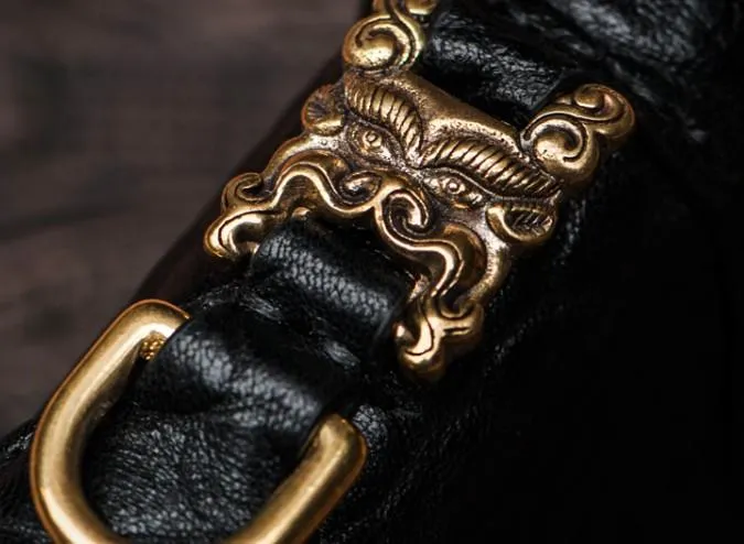 Handmade Leather Black Chain Wallet Mens Biker Wallet Cool Leather Wallet Long Wallets for Men