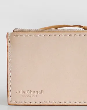 Handmade Leather card change zipper coin wallet purse cute small women wallet