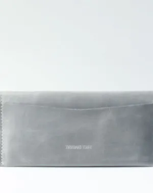 Handmade leather gray phone clutch purse long wallet purse clutch women