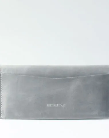 Handmade leather gray phone clutch purse long wallet purse clutch women