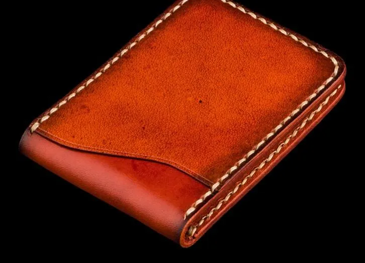 Handmade Leather License Wallet Tooled Mens billfold Wallet Cool Leather Wallet Slim Wallet for Men