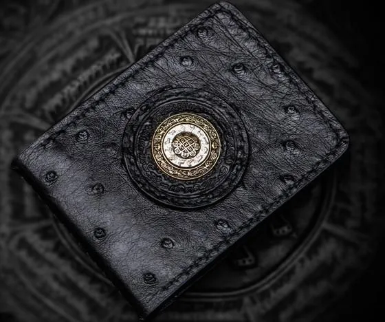 Handmade Leather License Wallet Tooled Mens Small Wallet Cool Leather Wallet billfold Wallet for Men
