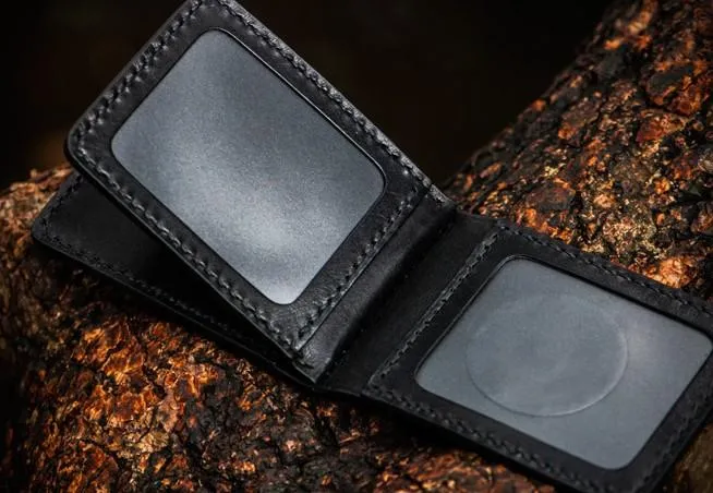 Handmade Leather License Wallet Tooled Mens Small Wallet Cool Leather Wallet billfold Wallet for Men