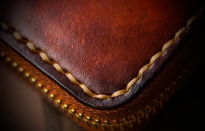 Handmade Leather Mens Chain Biker Wallets Cool Leather Wallet Long Clutch Wallet for Men