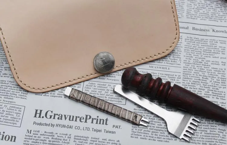Handmade Leather Mens Clutch Long Wallet Cool Vintage Long Wallet for Men