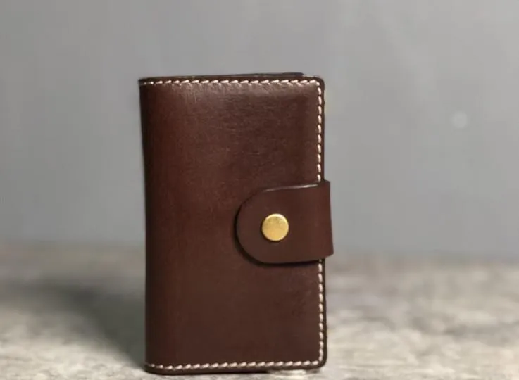 Handmade Leather Mens Cool Key Wallet Car Key Change Coin Card Holder Car Key Case for Men