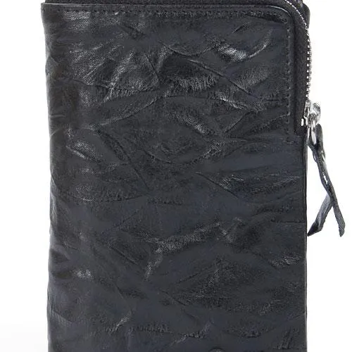 Handmade Leather Mens Cool Long Leather Wallet Trifold Clutch Wallet for Men
