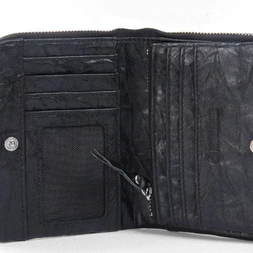 Handmade Leather Mens Cool Long Leather Wallet Trifold Clutch Wallet for Men