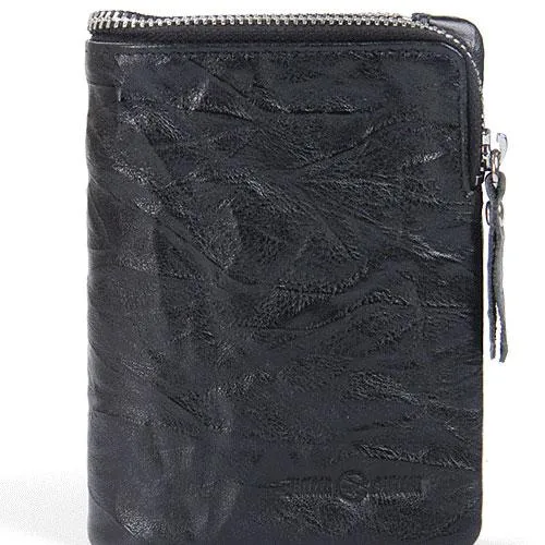 Handmade Leather Mens Cool Long Leather Wallet Trifold Clutch Wallet for Men