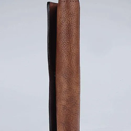 Handmade Leather Mens Cool Long Leather Wallet Trifold Clutch Wallet for Men
