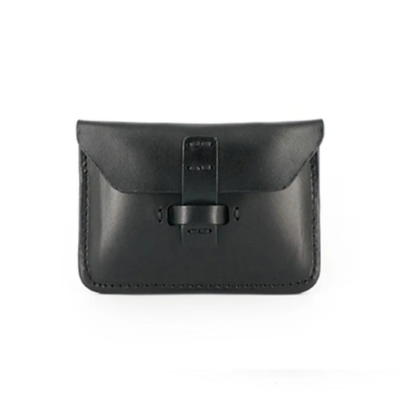 Handmade Leather Mens Front Pocket Wallet Card Wallets Small Change Wallets for Men