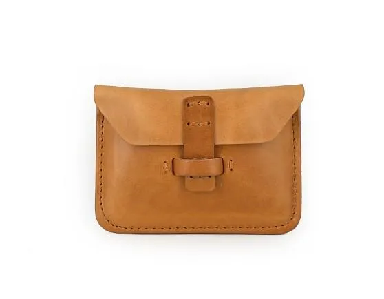 Handmade Leather Mens Front Pocket Wallet Card Wallets Small Change Wallets for Men