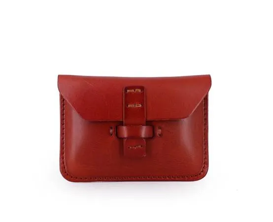 Handmade Leather Mens Front Pocket Wallet Card Wallets Small Change Wallets for Men