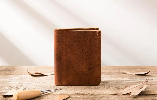 Handmade Leather Mens Small Wallets Bifold Vintage Slim billfold Wallet for Men
