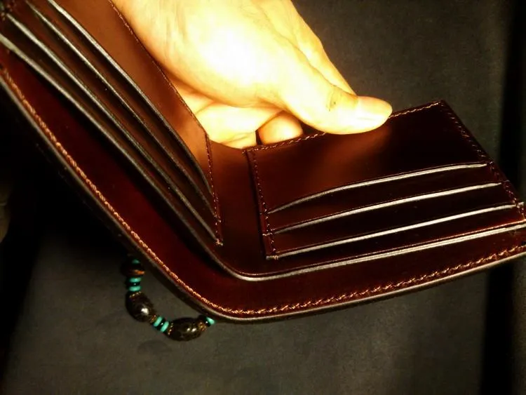 Handmade Leather Praying Tooled Mens billfold Wallet Cool Leather Wallet Slim Wallet for Men