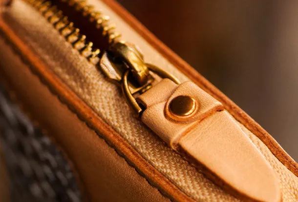 Handmade leather raw python skin biker wallet Cool long chain wallet for men