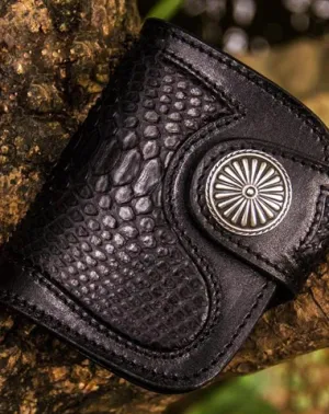 Handmade Leather Wallet Biker Wallet Snake Skin Wallet Cool Wallets for Men Biker Chain Wallet